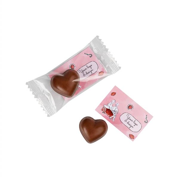 SŁODYCZE REKLAMOWE ADVERT CARD - PRALINKA VELVET HEART