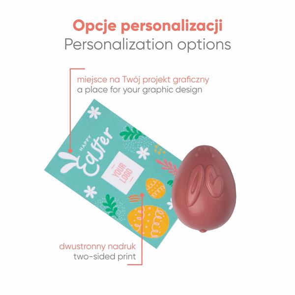 SŁODYCZE REKLAMOWE ADVERT CARD – PRALINKA WIELKANOCNY ZAJĄCZEK