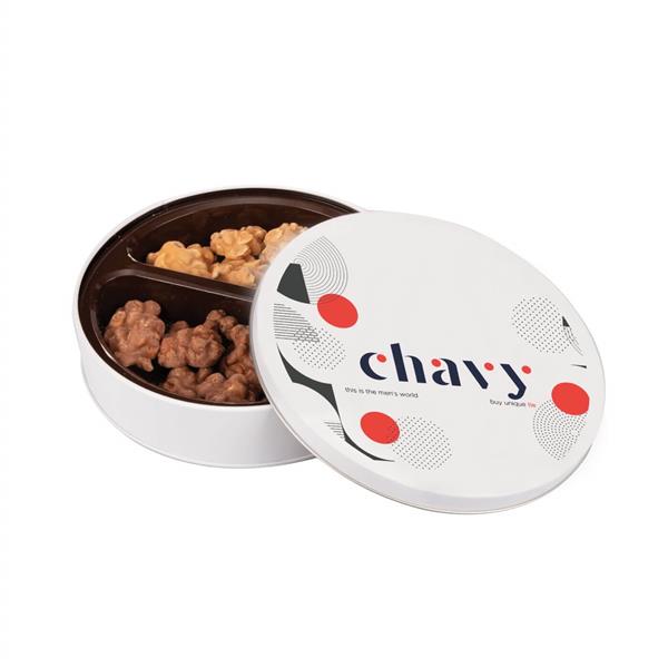 SŁODYCZE REKLAMOWE PUSZKA CLUSTERS