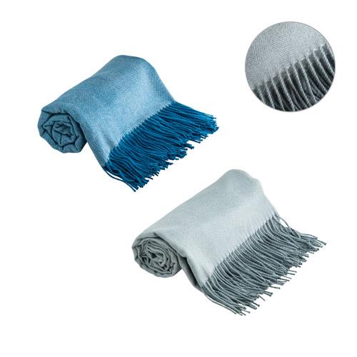 SMOOTH. 100% akrylowy koc ze wstążką i kartą do personalizacji (270 g/m2)