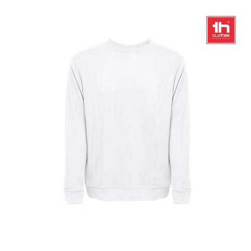 THC COLOMBO WH. Bluza (unisex) z włoskiej frotte bez zapięcia. Kolor biały