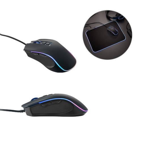THORNE MOUSE RGB. Mysz do gier z kablem o długości 1.5 m i oświetleniem LED RGB z ABS