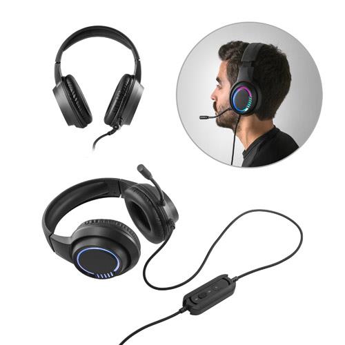 Thorne Headset RGB. Słuchawki do gier ABS z 2-metrowym kablem, mikrofonem i diodami LED RGB