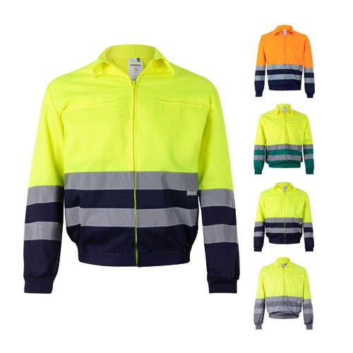 VL NEPTUNE LARGE. Dwukolorowa kurtka diagonalna (210 g/m2) z poliestru (80%) i bawełny (20%)