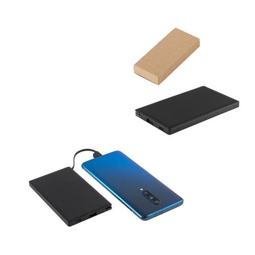 WIGNER. Power bank 4.000 mAh wykonany w ABS pochodzącego z recyklingu (100% rABS)