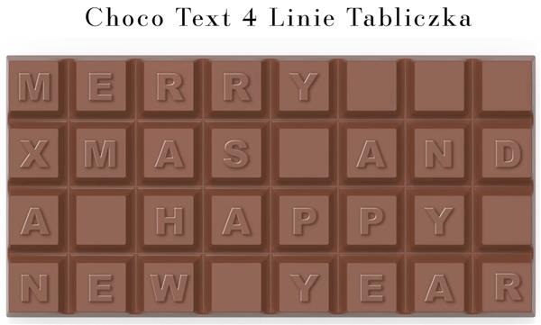 ZESTAW CZEKOLADEK CHOCO TEXT 4 LINIE W KOPERCIE SEPARATE XMAS