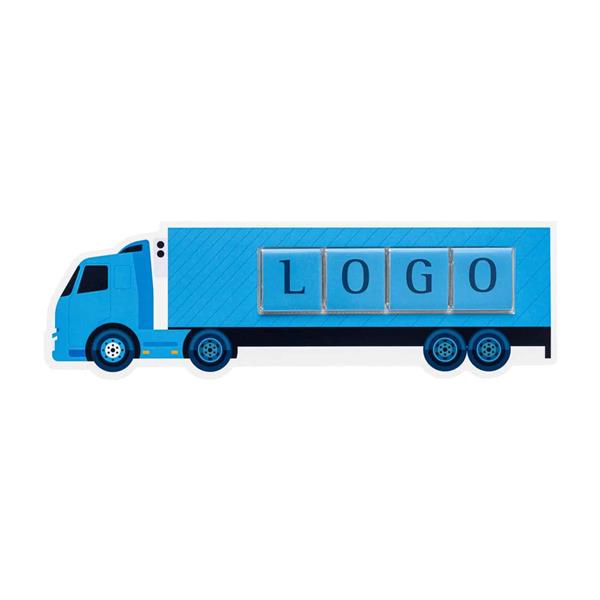 ZESTAW CZEKOLADEK KWADRATOWYCH W KOPERCIE KSZTAŁTOWEJ - TRUCK