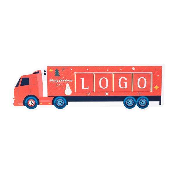 ZESTAW CZEKOLADEK KWADRATOWYCH W KOPERCIE KSZTAŁTOWEJ - TRUCK