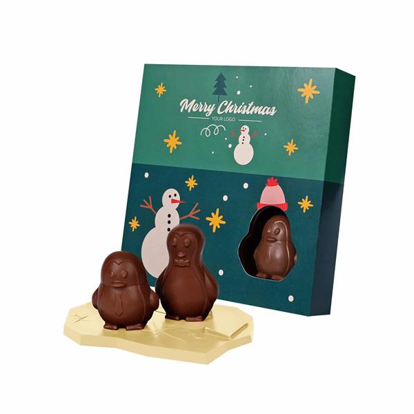 ZESTAW CZEKOLADEK PINGWINY NA KRZE CHOCO PUZZLE 3D