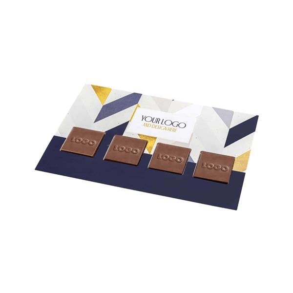 ZESTAW CZEKOLADEK WYSYŁKOWYCH Z LOGO KWADRAT