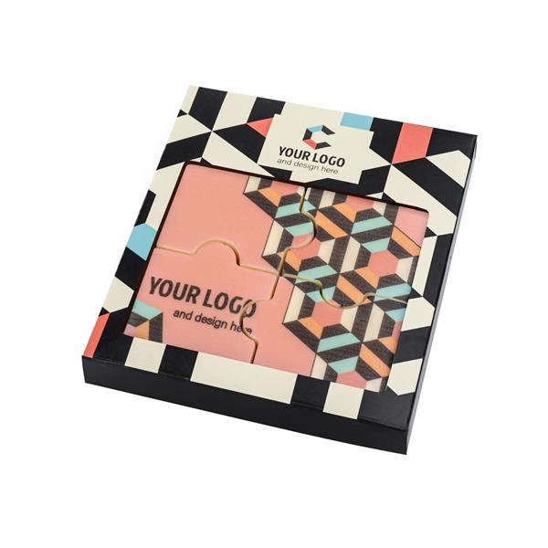 ZESTAW CZEKOLADEK Z NADRUKIEM PUZZLE 4 SZTUKI