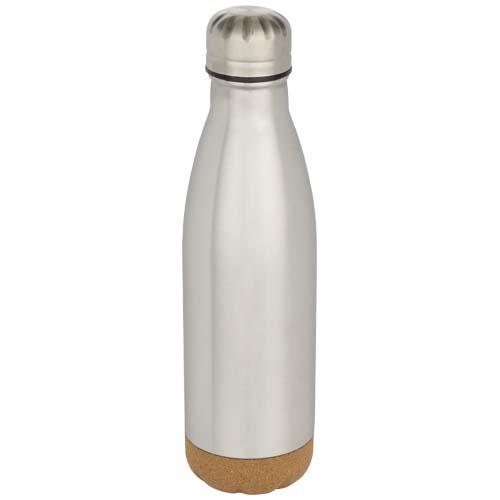 Cove butelka na wodę o pojemności 500 ml ze stali nierdzewnej z podwójnymi ściankami i izolacją próżniową oraz detalami korkowymi