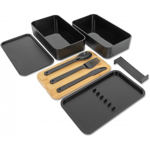 Lunch box 2x600 ml ze sztućcami PESCARA