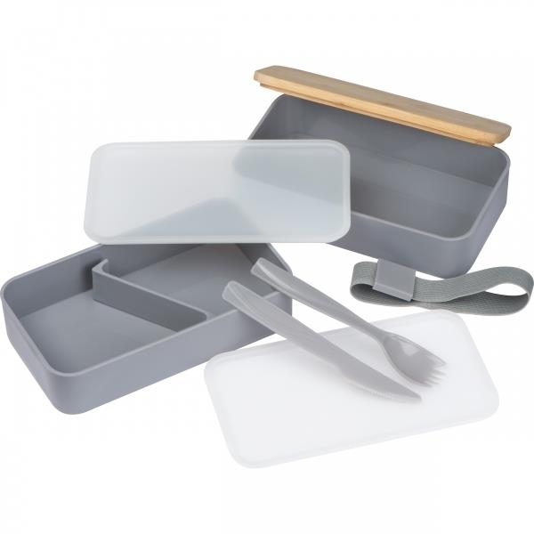 Lunch box 2x600 ml ze sztućcami PESCARA