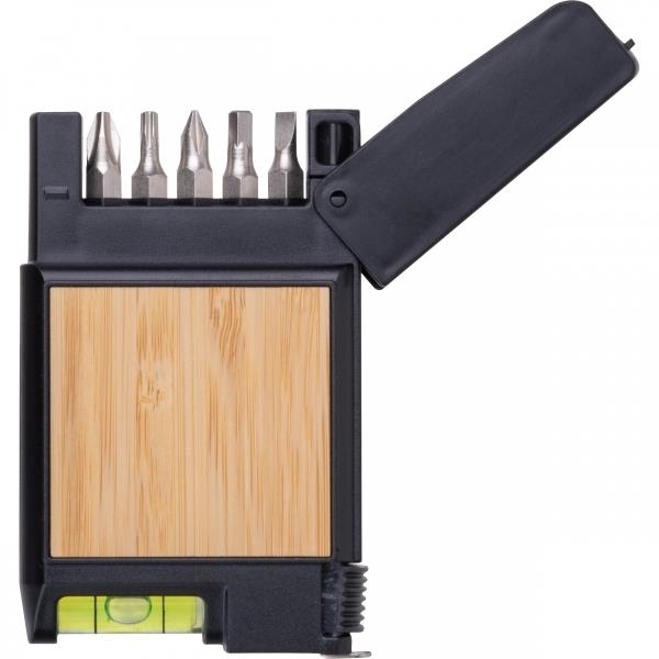 Miara 3-metrowa z poziomnicą HALIFAX - czarny