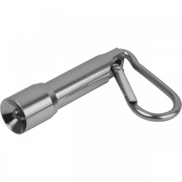 Mini latarka z aluminium z recyklingu BERGAMO - szary