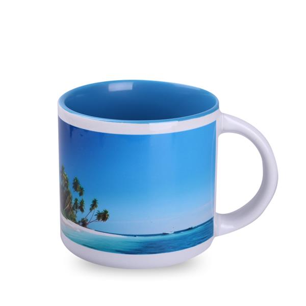 Modern Art 390ml biały/jasnoniebieski