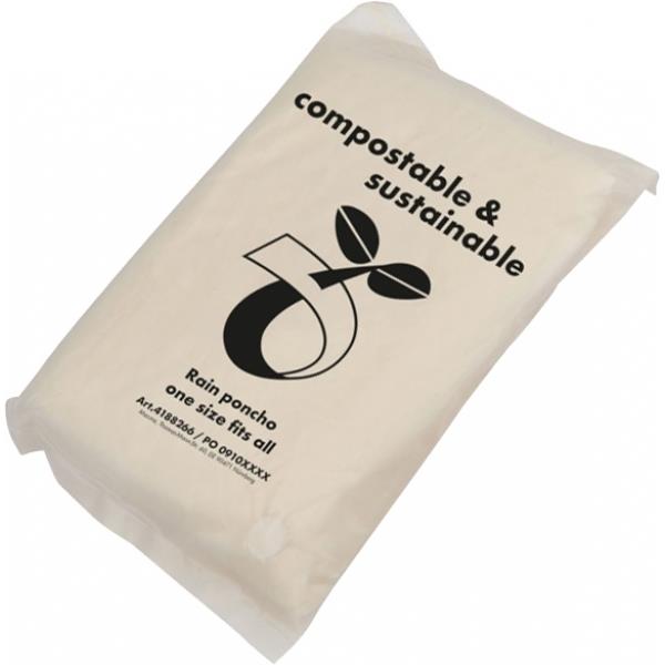 Poncho przeciwdeszczowe biodegradowalne FLEURUS