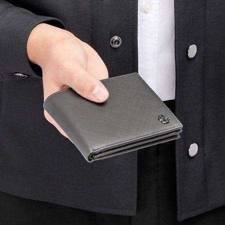 Portfel Double B Saffiano Grey