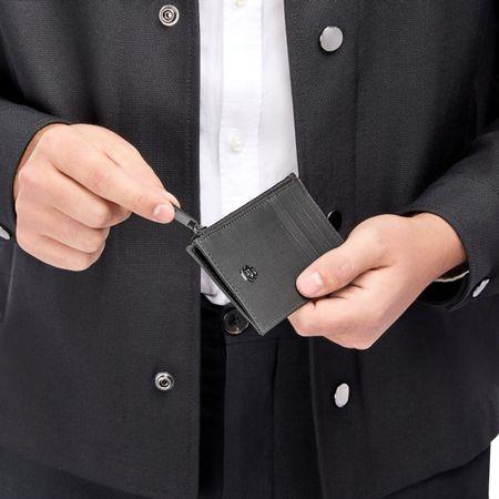 Portfel na karty z zamkiem Double B Saffiano Grey