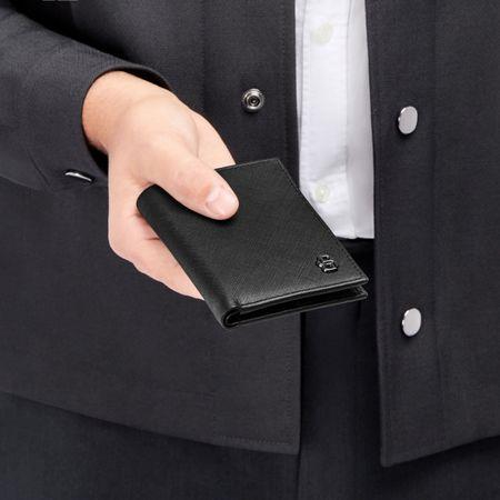 Składany portfel na karty Double B Saffiano Black