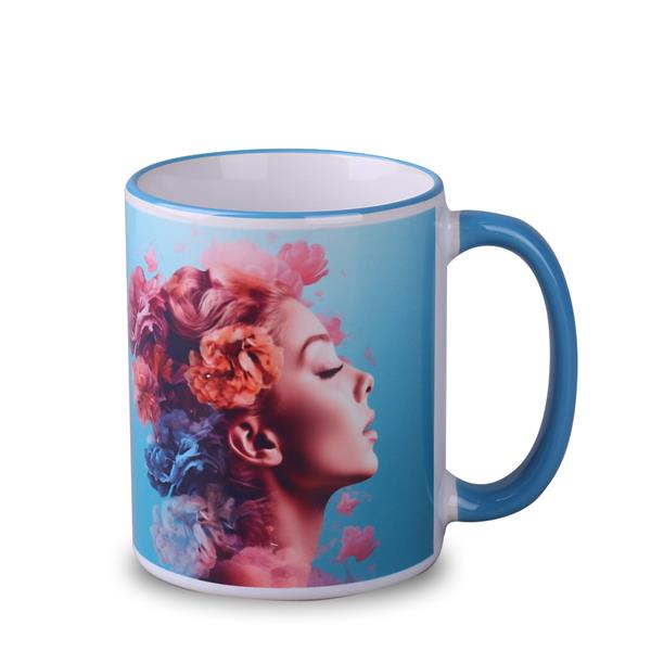 Tomek Art Halo 320ml biały/jasnoniebieski