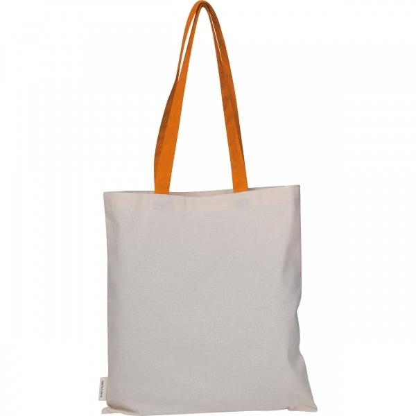 Torba na zakupy z bawełny z recyklingu CAMBRIDGE - pomarańczowy
