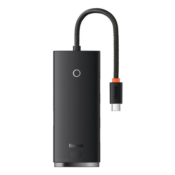 Baseus Lite Series przejściówka HUB USB Typ C - 4x USB 3.0 25cm czarny (WKQX030301)