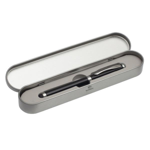 Długopis ze wskaźnikiem laserowym Supreme – 4 w 1, czarny - druga jakość