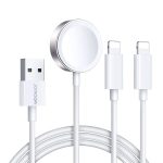 Kabel 3 w 1 Joyroom S-IW007 magnetyczna ładowarka USB-A - Lightning 1.2m - biały