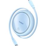 Kabel wysuwany Baseus Free2Draw Mini USB-C - USB-C 100W 1m - niebieski