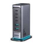 Ładowarka Joyroom JR-TCM02 wieloportowa GaN 65W EU 4x USB-C 2x USB-A - ciemnoszara
