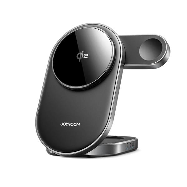 Ładowarka indukcyjna Joyroom JR-W17 Qi 3w1 bezprzewodowa - czarna