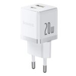Ładowarka sieciowa Baseus Palm 20W USB-C USB-A - biała