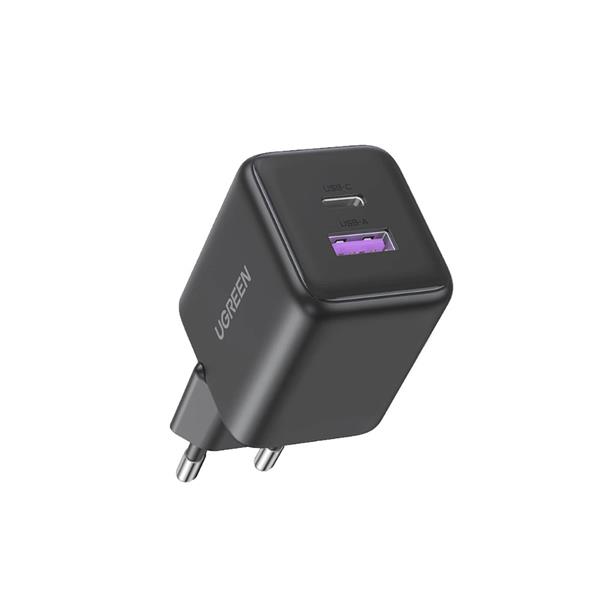 Ładowarka sieciowa Ugreen Nexode N Series X516 30W GaN 1x USB-A 1x USB-C - szara