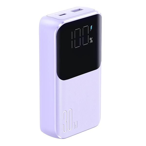 Mini powerbank Joyroom JR-PBC07 20000mAh 30W z kablami USB-C i Lightning - fioletowy