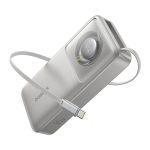 Powerbank Baseus Free2Pull 20000mAh 65W ze zwijanym kablem USB-C - szary