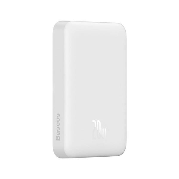 Powerbank Baseus Magnetic Mini 10000mAh USB-C PD 20W / MagSafe 15W - biały + kabel USB-C