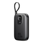 Powerbank Joyroom JR-PBF17 22.5W 10000mAh z wbudowanym kablem USB-C + kabel USB-C 0.25 cm  - czarny
