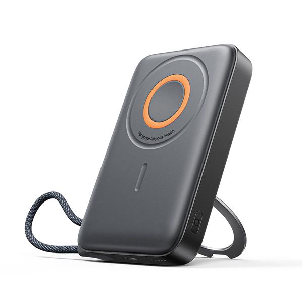 Powerbank Joyroom JR-PBM02 22,5W 10000mAh 3w1 indukcyjny magnetyczny kompatybilny z MagSafe z wbudowanym kablem - czarny