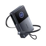 Powerbank Joyroom JR-PR1 10000mAh 22,5W z wbudowanym zwijanym kablem USB-C - czarny