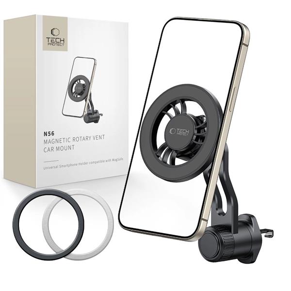 Uchwyt samochodowy Tech-Protect N56 MagSafe na kratkę nawiewu - czarny