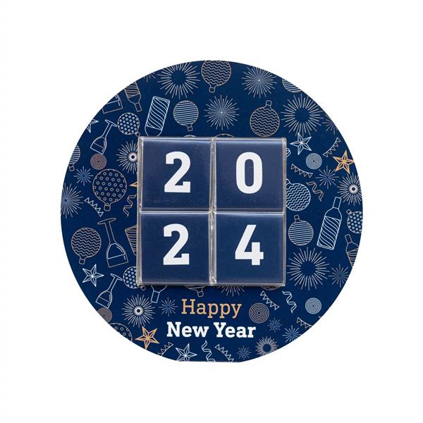 ZESTAW CZEKOLADEK KWADRATOWYCH W KOPERCIE KSZTAŁTOWEJ - KOŁO