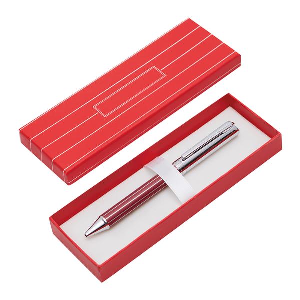 ADORNO - Metal długopis - czerwony, srebrny