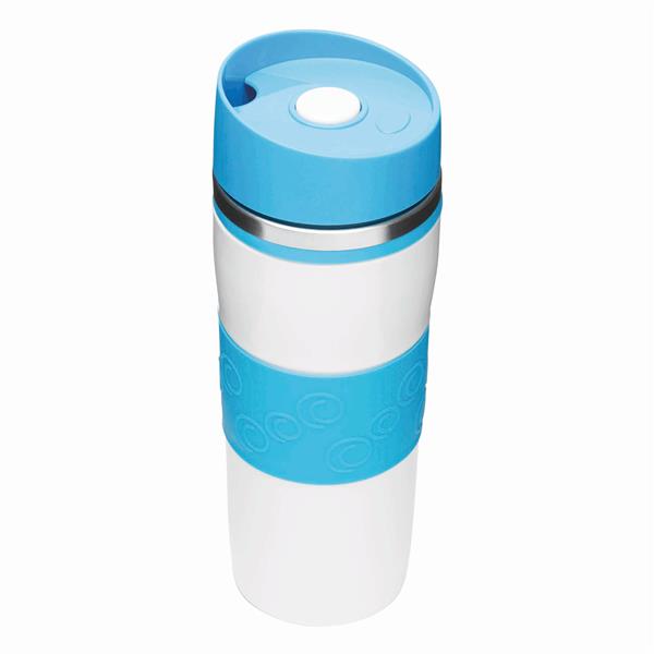 ARABICA - Kubek termiczny - biały, jasnoniebieski