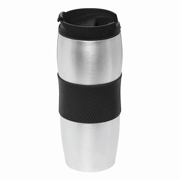 AU LAIT - Kubek termiczny - czarny, srebrny