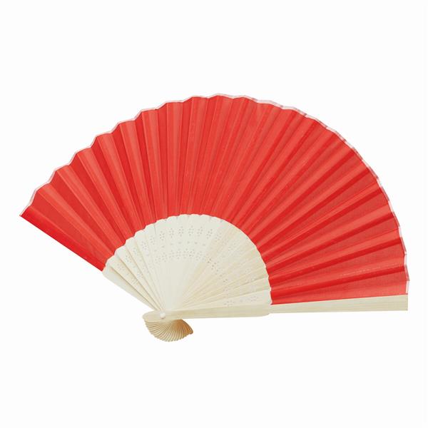 BAMBOO COOL - Składany wachlarz - czerwony
