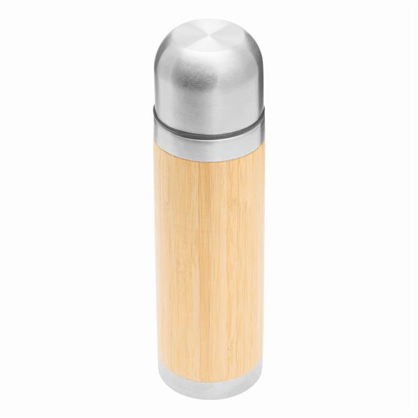 BAMBOO SPACE - Termos - brązowy, srebrny