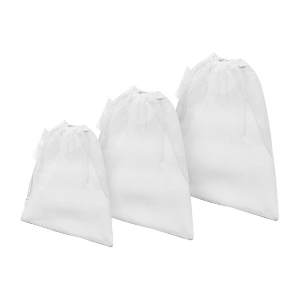 BLUE PLANET SET - Zestaw siatek na owoce i warzywa - biały