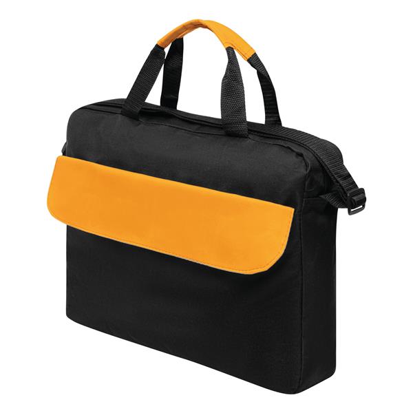 BRISTOL - Teczka na dokumenty - czarny, pomarańczowy